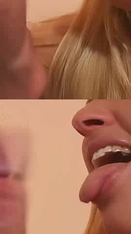 Blonde Babe Fingers Wet Pussy Hard and Sucks Cock Wild