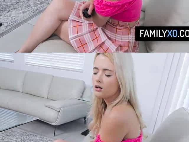 Tiny teen getting analed by her stepdad on the daybed