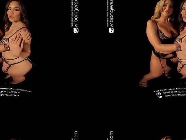 VR Bangers: Hottest 3some Blake Blossom & Scarlett Alexis Ideal ASMR FFM Oral job - VR Porn