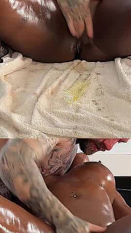 Black Massage and Squirting