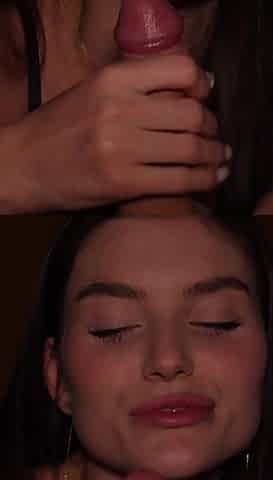 Night POV Blowjob From a Hot Brunette