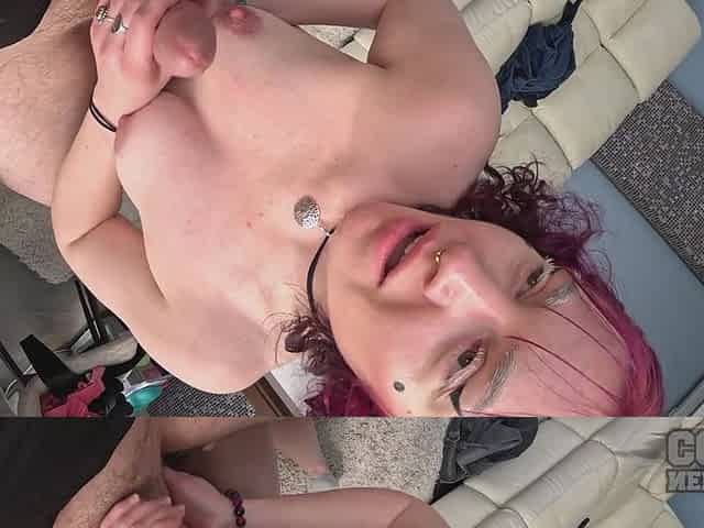 BTS Blowjob From Sexy Model Ellah She Loves Cum In Her Mouth And Deepthroating Tit Fucking