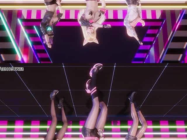 [mmd] Blackpink - Whistle Ahri Akali Seraphine Sexy Striptease Dance League of Legends Hentai Uncensored 4K 60fps