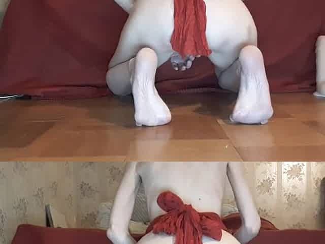 Slim teen Tracy Naghavi masturbates during the time that her ally is whatching at her.