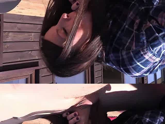 Polish hot brunette hair sucks and screws in the sunshine