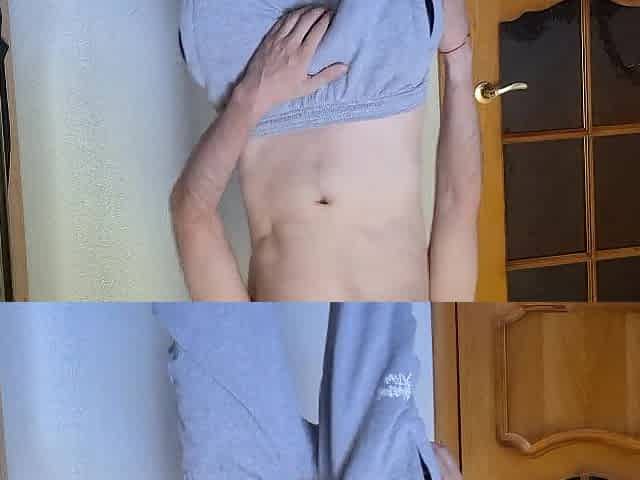 Chav lad wanking his jock