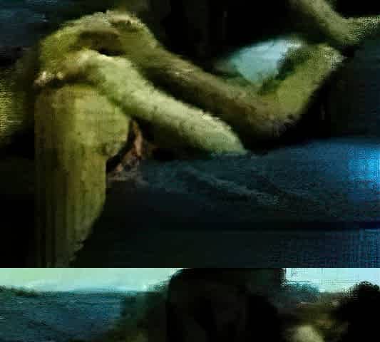 Amateur Asian Couple on a Blue Sofa