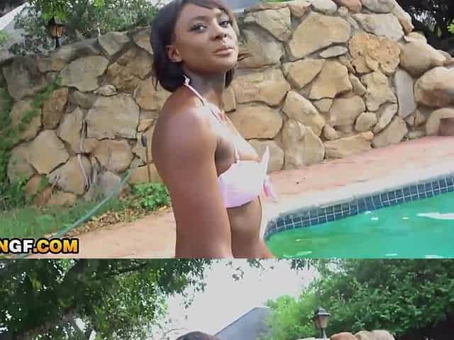 Natural Black Gal Unfathomable Mouths Large White Penis In Interracial Hookup