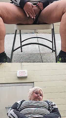 Sneaking off to play with my chubby vagina at work