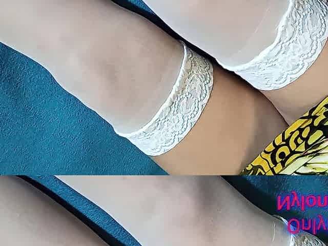 Drilled myself with a balloon. Full movie scene in Onlyfans Nylonkissa