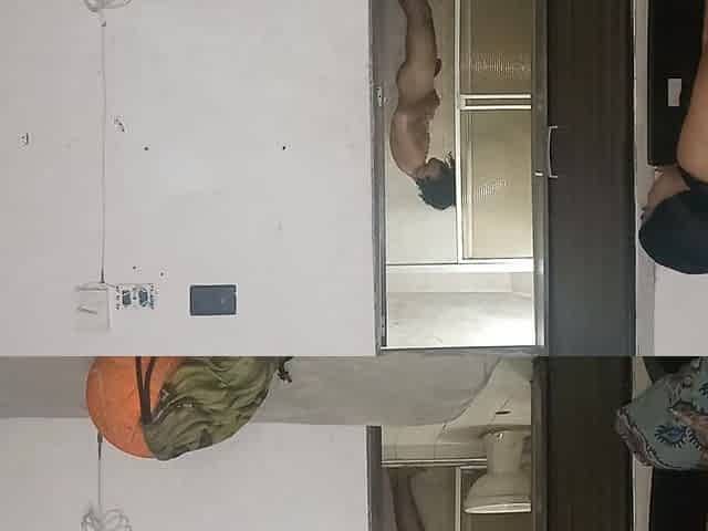 Stepsister Touches Her Vagina While See on Her Stepbrother Bathing