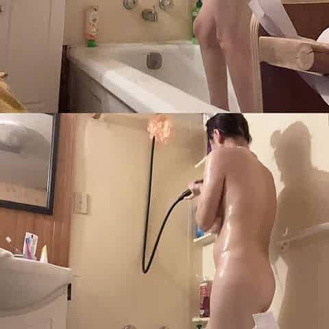 Petite Body with Hairy Pussy Nature Hana in Shower Wet