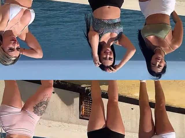 Beach Threesome Gangbang for Curvy Latina Big Tits