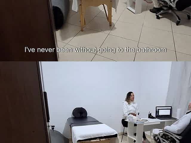 A MILF Gets Fingered by the Proctologist During an Anal Exam.