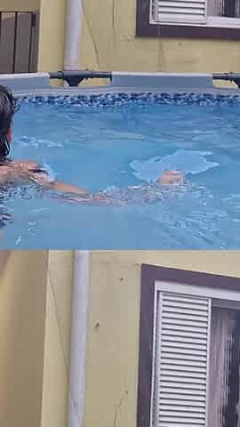 Your Slut Neighbor Showing Herself in the Pool