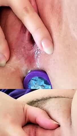 Girls Out West Amateur double toy masturbation