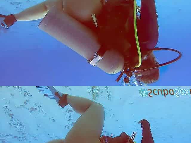 We take her bikini bottom off for some joy at the bottom of the sea!