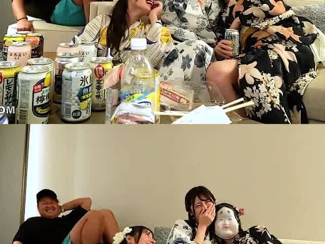 Group sex hardcore double blowjob swallowing cum