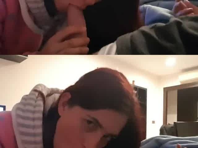 Pleased sucking and swallowing