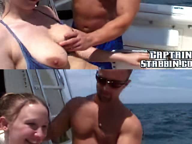 Girl gets a big cock right on the yacht of her fucker