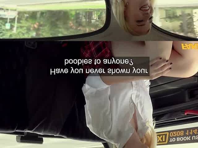 Fruity bimbo gets fucked in fake taxi