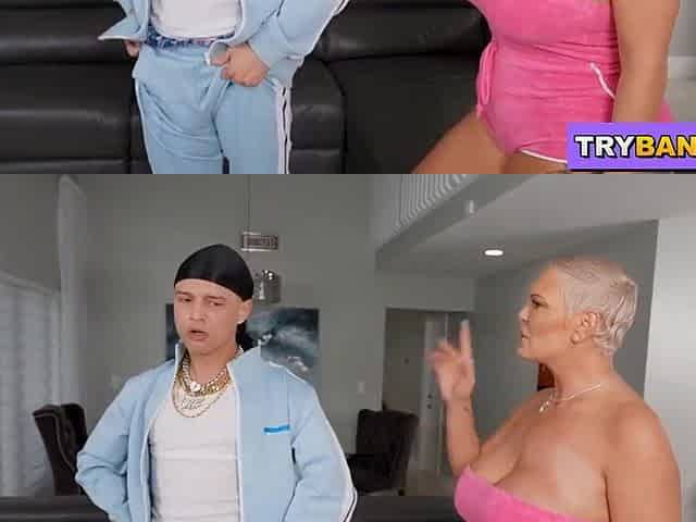 BANGBROS - Large Breasts Stepmom Kaden Cole Helps Homeboy Become A Guy