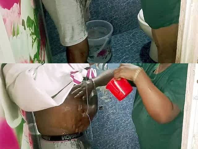 Step Mom Helping Her Injured Step Son to Take Bath and Seduced Him. Finally End up with Nice Mouth Fuck- Full Tamil Audio