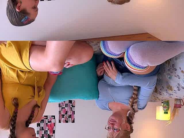 Voluptuous Blonde Beauties Explore Passionate Lesbian