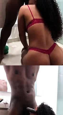 BJ! cute girlfriend gives a very good BLOWJOB to a BBC