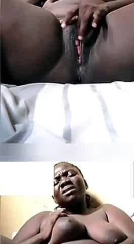 Black with large tits cum very fast