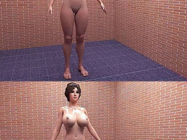 Futanari Compiled, fellatio, breast expansion, growth, Squirting, virtual reality (cg animation)