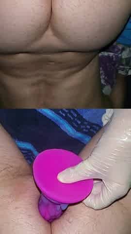Anal with glove