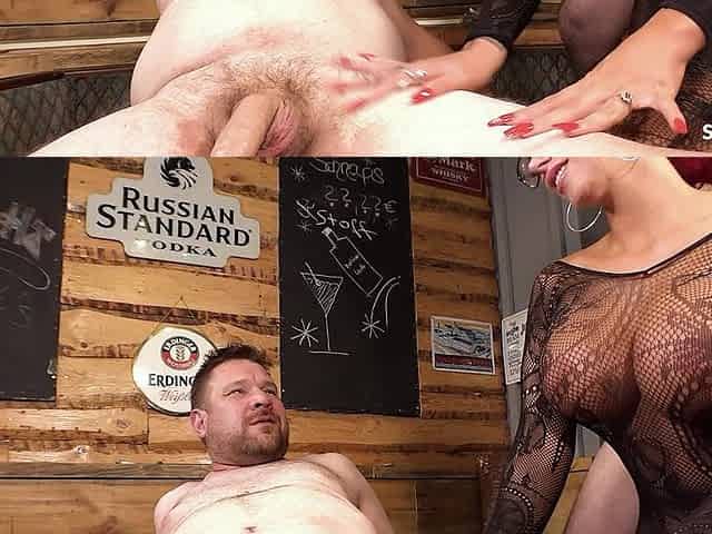 No Condom Anal Sex at Gangbang with German Redhead Glasses Bitch in Fishnet Body at Berlin