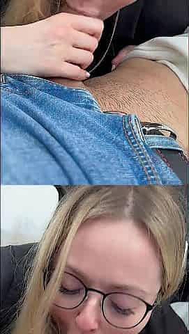Sucking shlong to the 1st person in the car