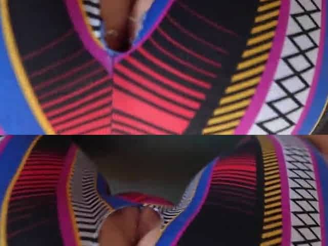 Screwed a hotty with a large butt in torn leggings