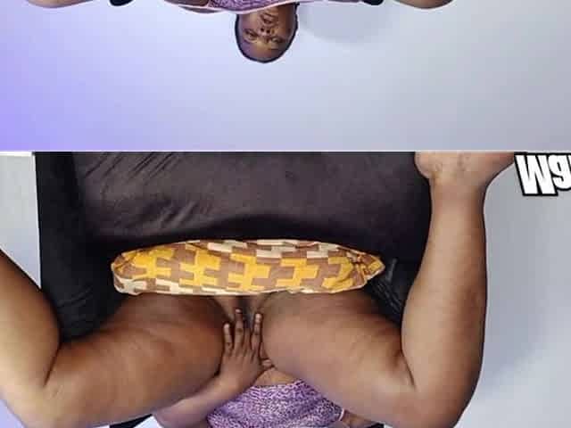 Thick Ebony Legs Wide Spread POV Masturbation - Mara Exotic