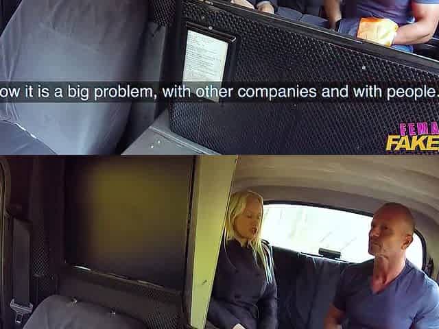 I Let George Screw Away on my Vagina with my Biggest MELONS OUT - Female Fake Taxi