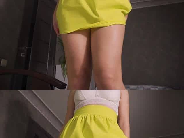Hot Legs Tease In Short Petticoat And Heels