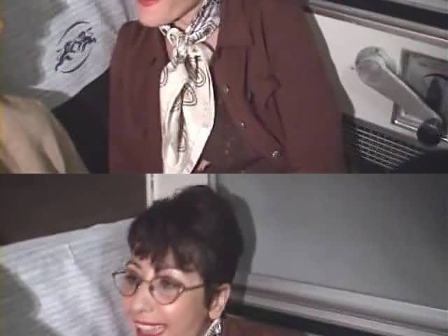 French mature on a train