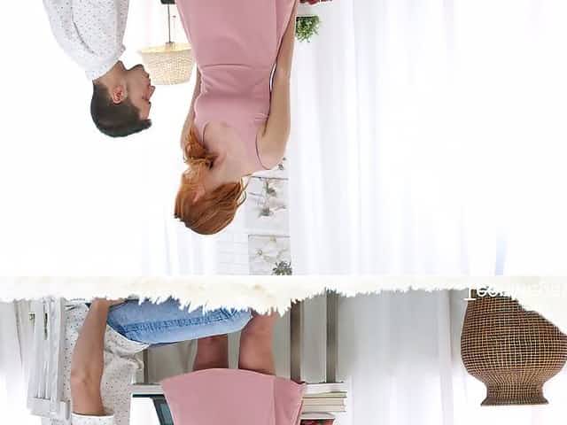Filled with emotions red haired babe from Russia gets nailed from behind