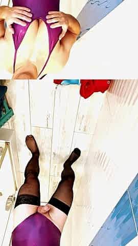 sissy in hot underware and one piece swimsuits