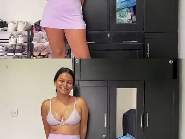 Maid is drilled by boss during break time
