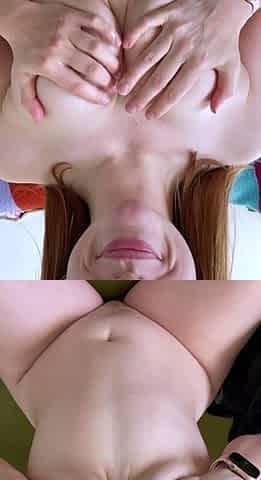 Sweet and naughty amateur babe Holly jerking off a hard