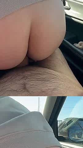 Yummy Jimmy and Slutty Kitty Get Horny in the Car and Start to Fuck in Public