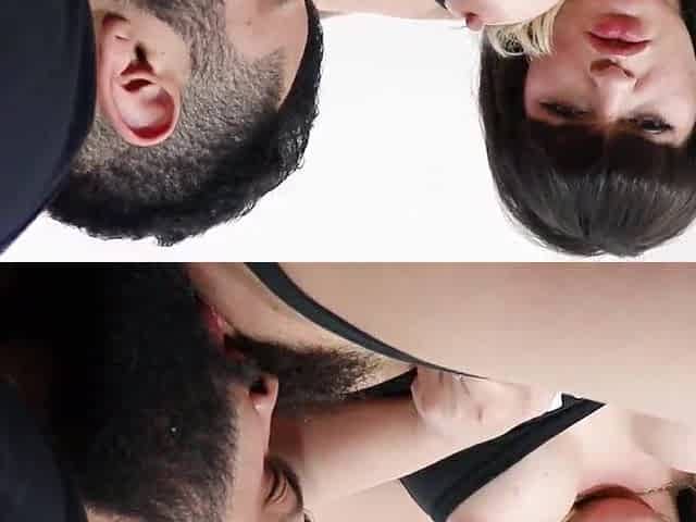 Screwing this nasty white cutie's bushy cunt and booty