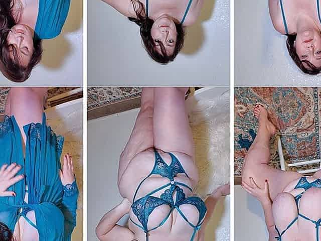 Sexy Plump Brunette BBW MILF Shows off Curves in Lingerie