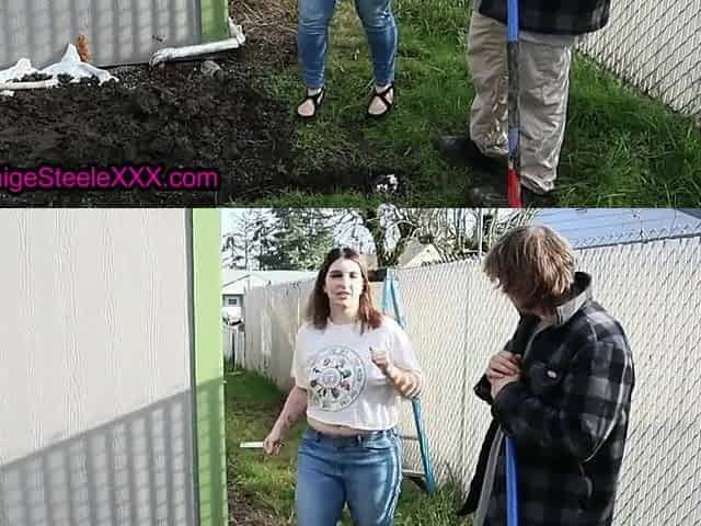 Cheating Wife Takes A Creampie From The Contractor