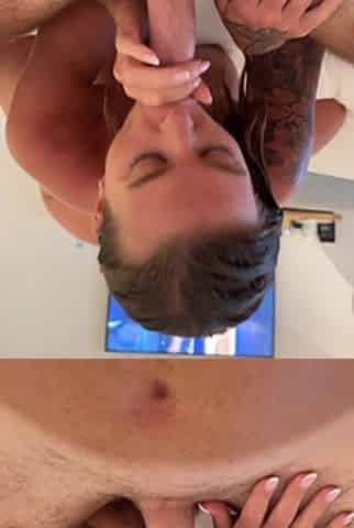 Busty Brunette Delivers Steamy POV Sucking Cock Passion