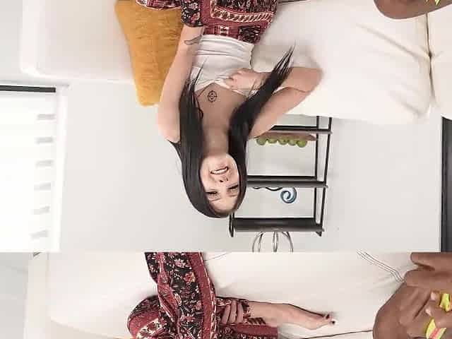 Kiki Mink Gets Stretched By Large Ebony Penis And Takes A Impure Facial