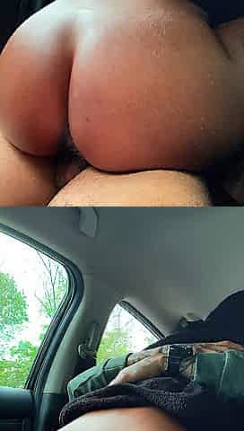 Creamy Outside Car Sex *Nearly Caught*